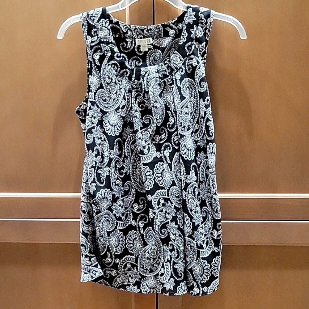 Black and White Blouse